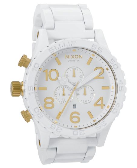 Nixon 51 30 Chrono All White Gold A083 1035 RAB