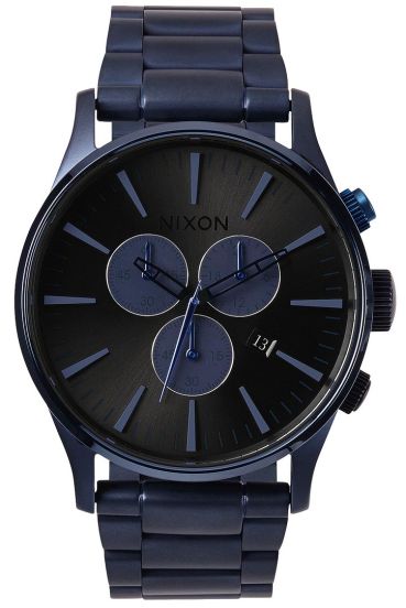 ムーブメントクォーツ電池式NIXON SENTRY CHRONO DEEP BLUE - 腕時計