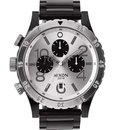 silver nixon mens watch