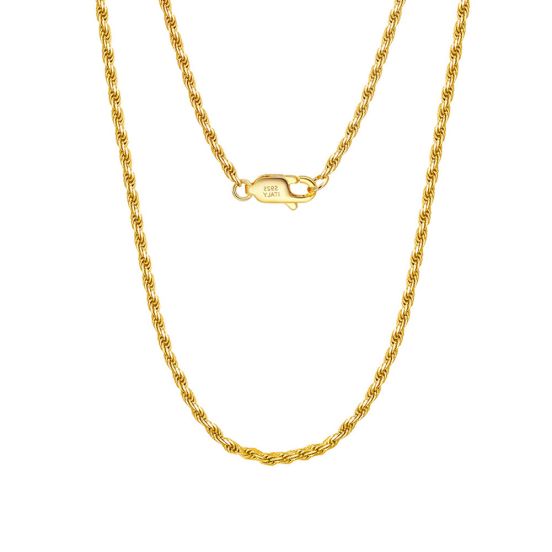 Carrie Taylor 45cm 18K Gold Plated Rope Chain Necklace 1.2mm ...