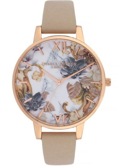 Olivia burton marble outlet floral rose gold