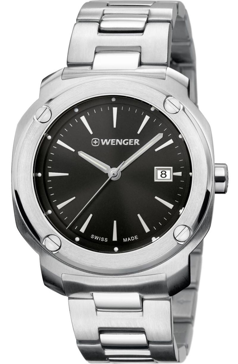 Wenger stainless steel watch sales