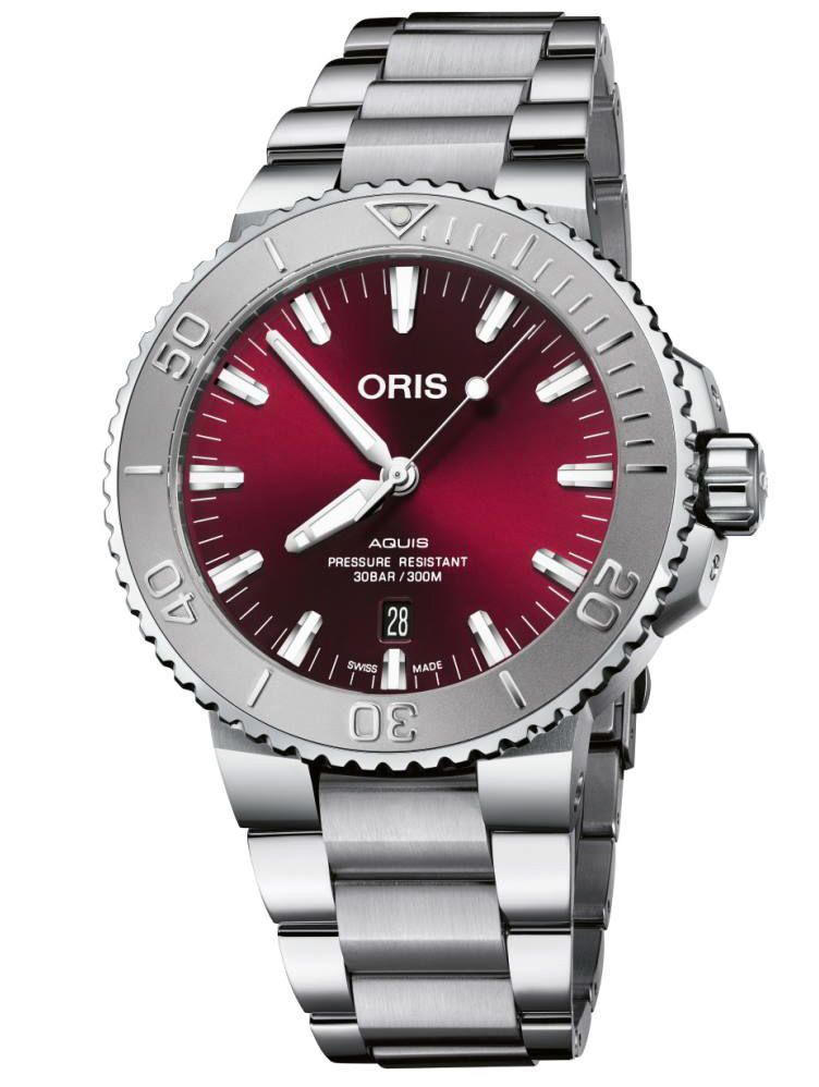 Oris Aquis Date Cherry 43.5mm 01 733 7730 4158 07 8 24 05PEB