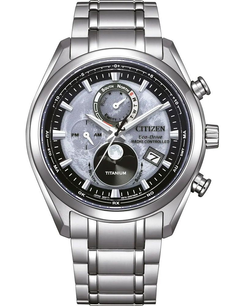 Super Citizen BY1010-81H Radio BY1010-81H Controlled Titanium Moonphase