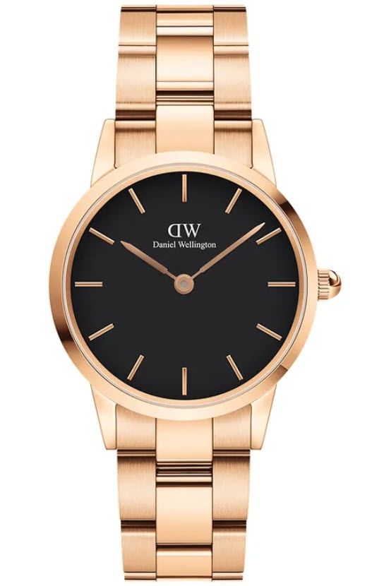 Daniel Wellington Iconic Link 28mm Rose Gold Black DW00100214