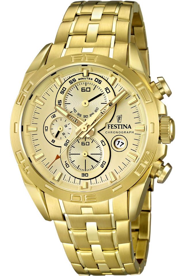 Festina prestige chronograph on sale gold