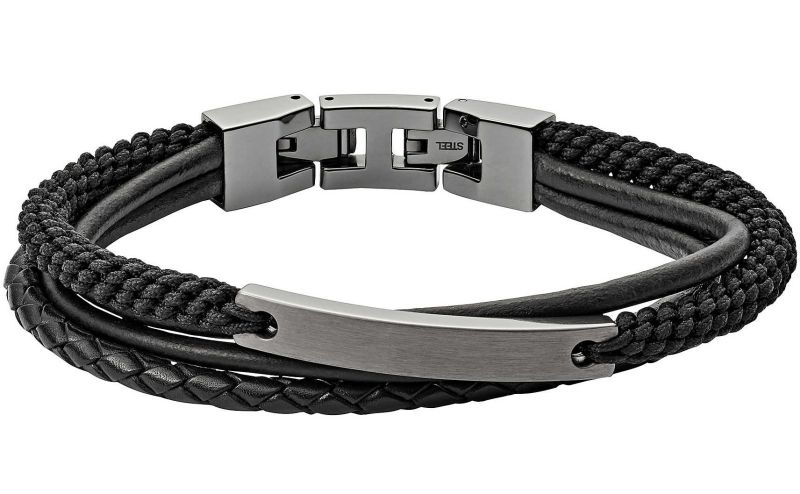 Fossil Vintage Casual Steel Multi Strand Bracelet JF03185793