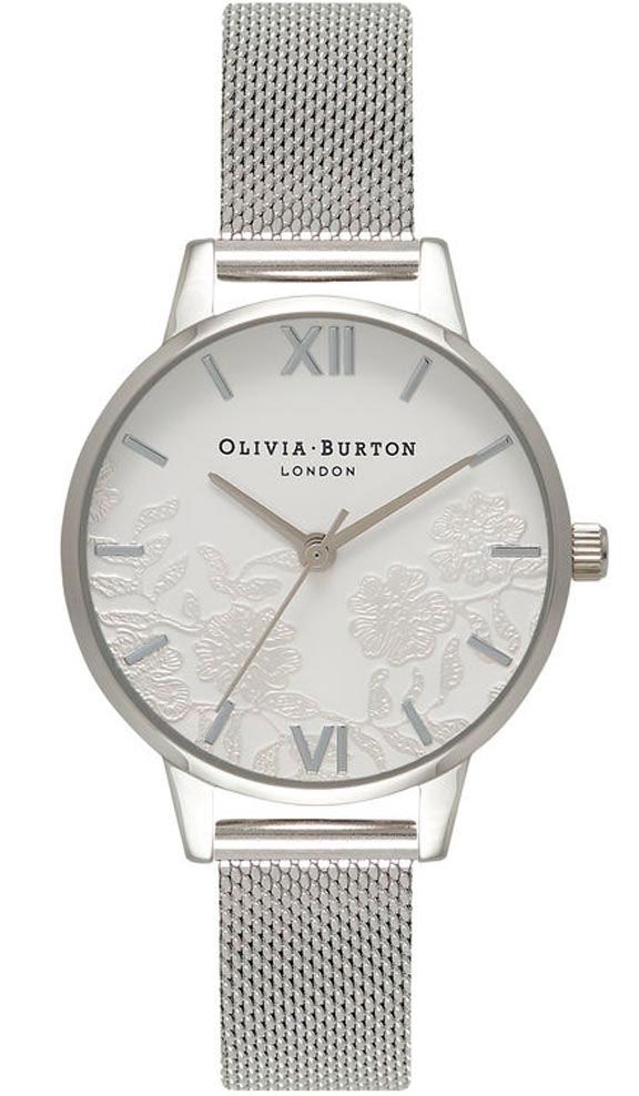 Olivia burton shop silver mesh watch