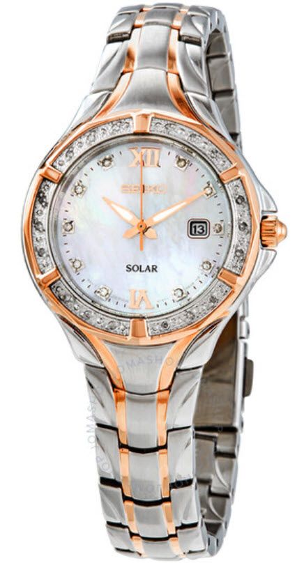 Seiko solar clearance diamond ladies watch