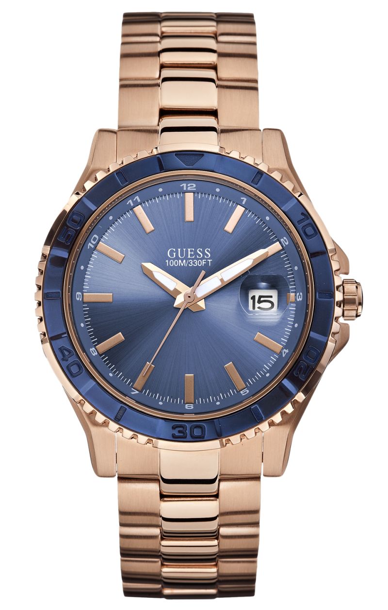 Guess rose shop gold blue watch