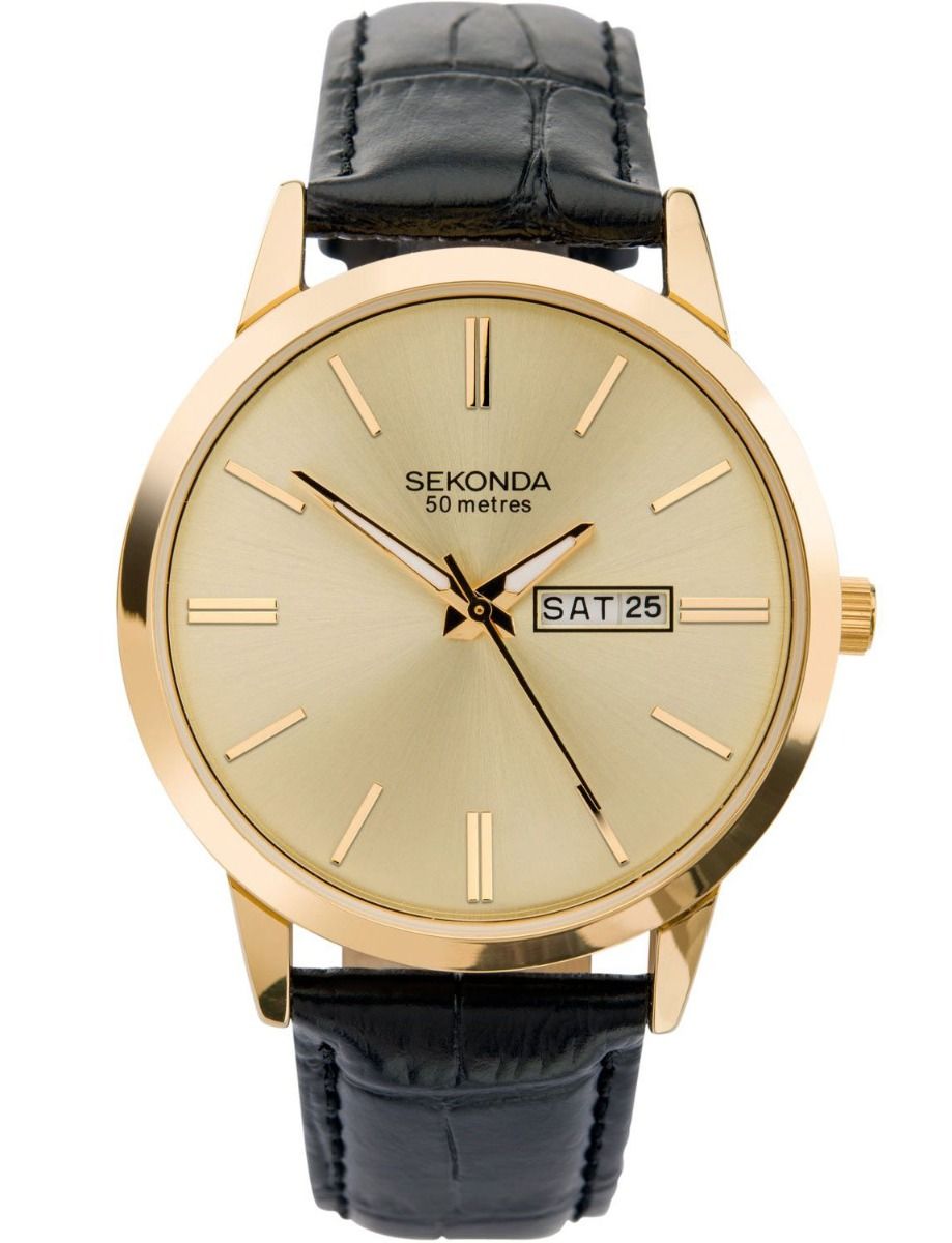 sekonda leather watch