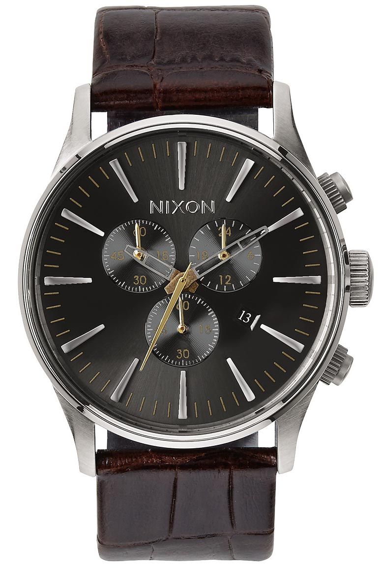 Nixon Sentry Chrono Leather Brown Gator A405-1887 - LQ - RIP