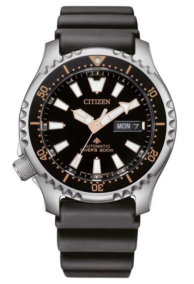 Citizen Promaster Fugu automatic dive watch | Black dial with grip bezel | NY0160-66E